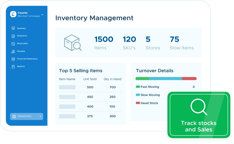 Track slow moving stock and identify trends
